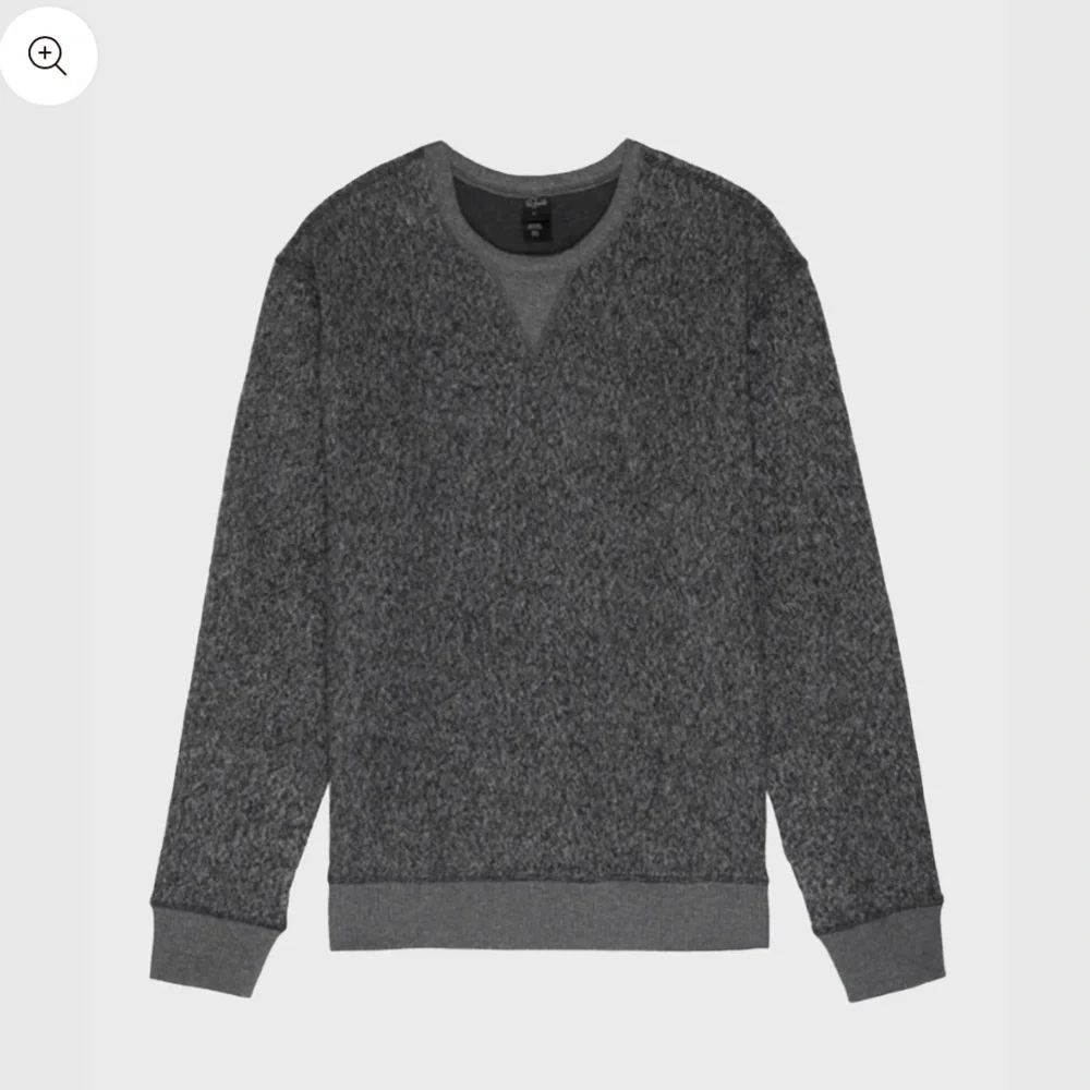 Rails Men’s Heston Melange Reversible Pullover Crewneck Sweater Grey Sz S - Picture 2 of 11